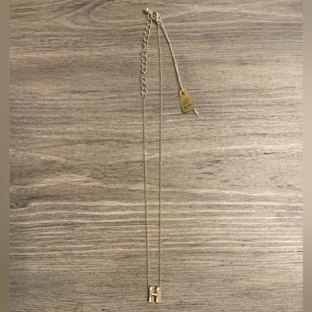 Gold Initial “H” Necklace